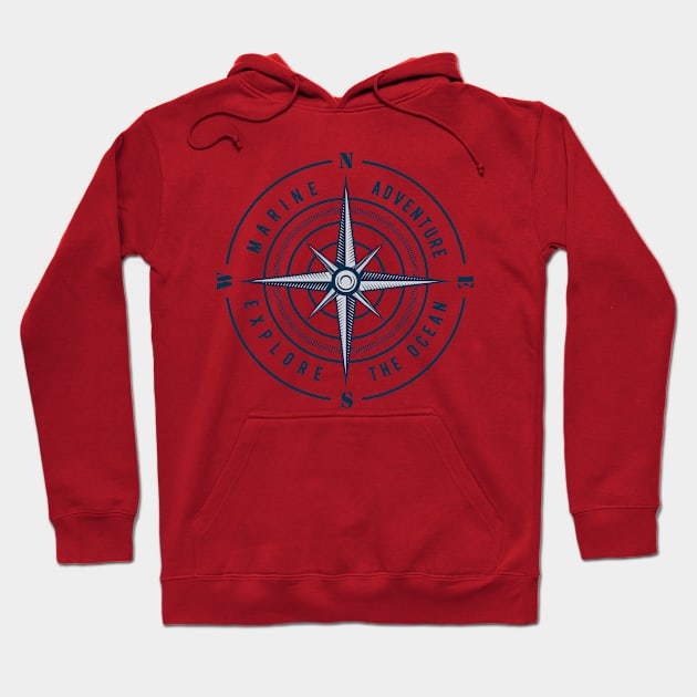 nautical t-shirt Hoodie by monami